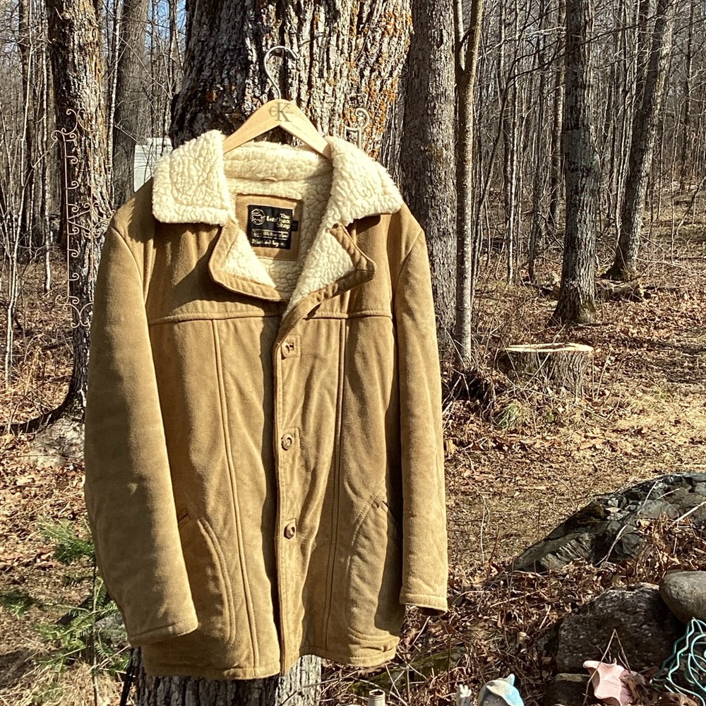 BUCK SKIN EPLVC Vintage Leather Shop JACKET RUGGED  SHERPA UniSex Sears Sz 40